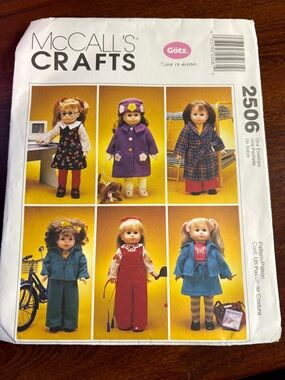 McCalls Pattern 2506 for 18" Doll Clothes - Everyday Wear